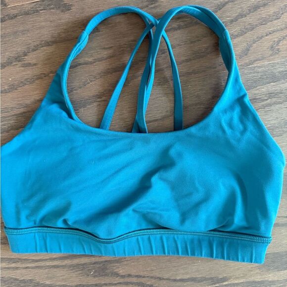 Lululemon Women's Energy Sports Bra Medium Support Set - Teal and Gray Size 6 - Picture 4 of 6